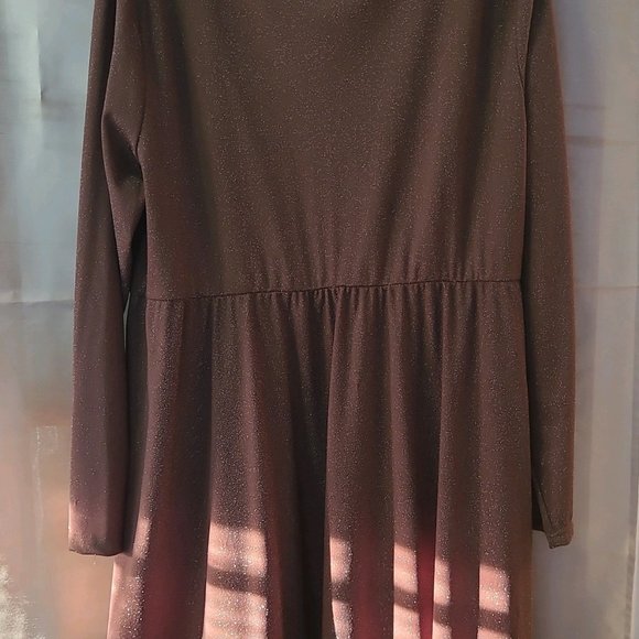 IN'VOLAND Plus Size Women Dress V Neck Ruched Fall Long Sleeve Short Mini - Picture 7 of 8